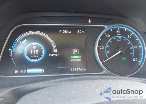 2019 Nissan Leaf S z USA, uszkodzony, nr VIN 1N4AZ1CP9KC308428